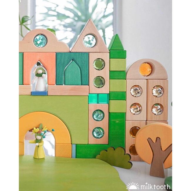 Bauspiel | Colour Street | 45 Blocks with Tray