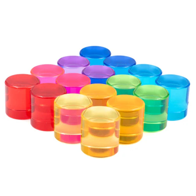 Bauspiel | Lucent Cylinders 16 Pieces