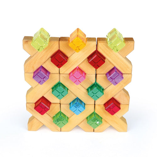 Bauspiel | Luminous Blocks 24 Pieces in Tray