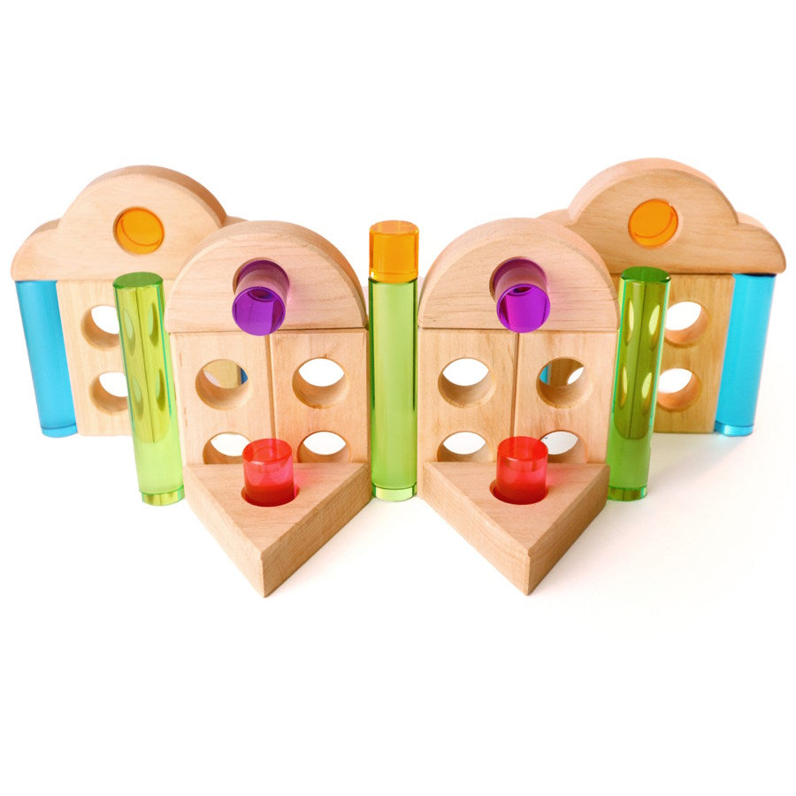 Bauspiel | Luminous Pillars 25 Pieces Plus Tray
