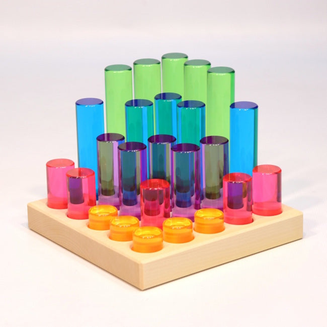 Bauspiel | Luminous Pillars 25 Pieces Plus Tray