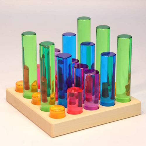 Bauspiel | Luminous Pillars 25 Pieces Plus Tray