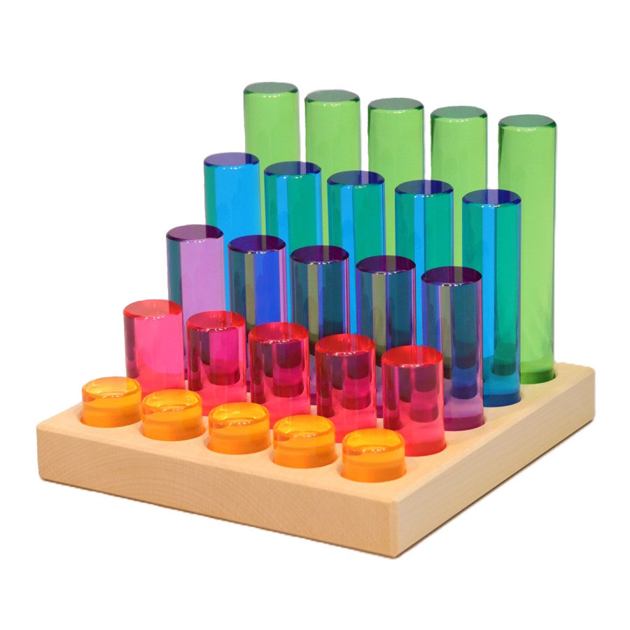 Bauspiel | Luminous Pillars 25 Pieces Plus Tray