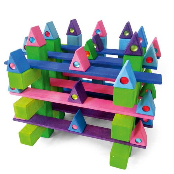 Bauspiel | Triangles 100 Blocks with Tray