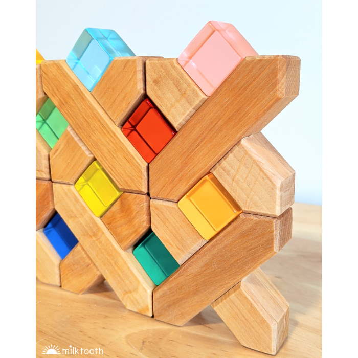 Bauspiel | X-Shapes | 16 Blocks