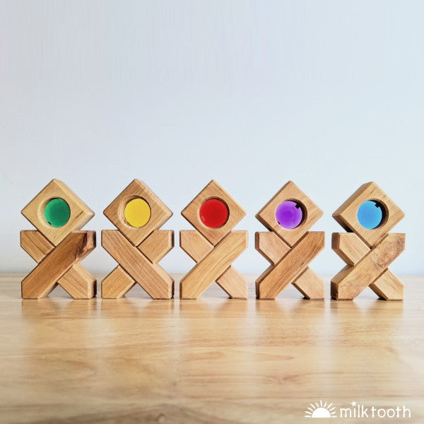 Bauspiel | X-Shapes | 16 Blocks