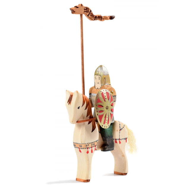 Bumbu Toys | Dacian Knight with Spear, Shield & Dragon Banner