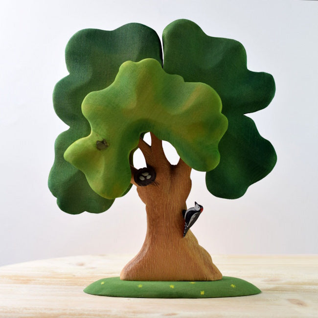 Bumbu Toys | Large Summer Oak Tree with Woodpecker & Nest