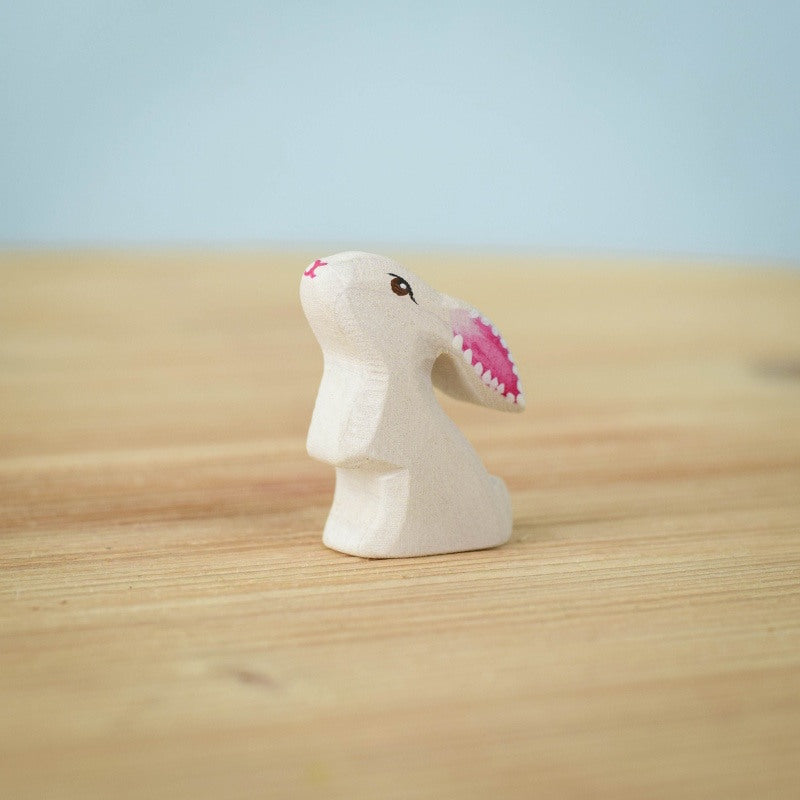 Bumbu Toys | White Baby Rabbit Curious