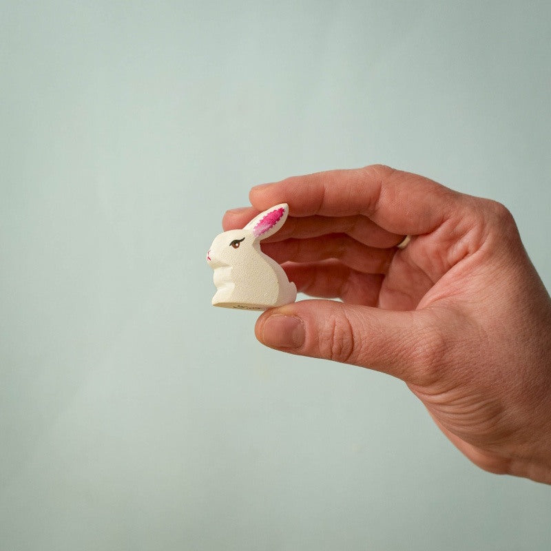 Bumbu Toys | White Baby Rabbit Sitting